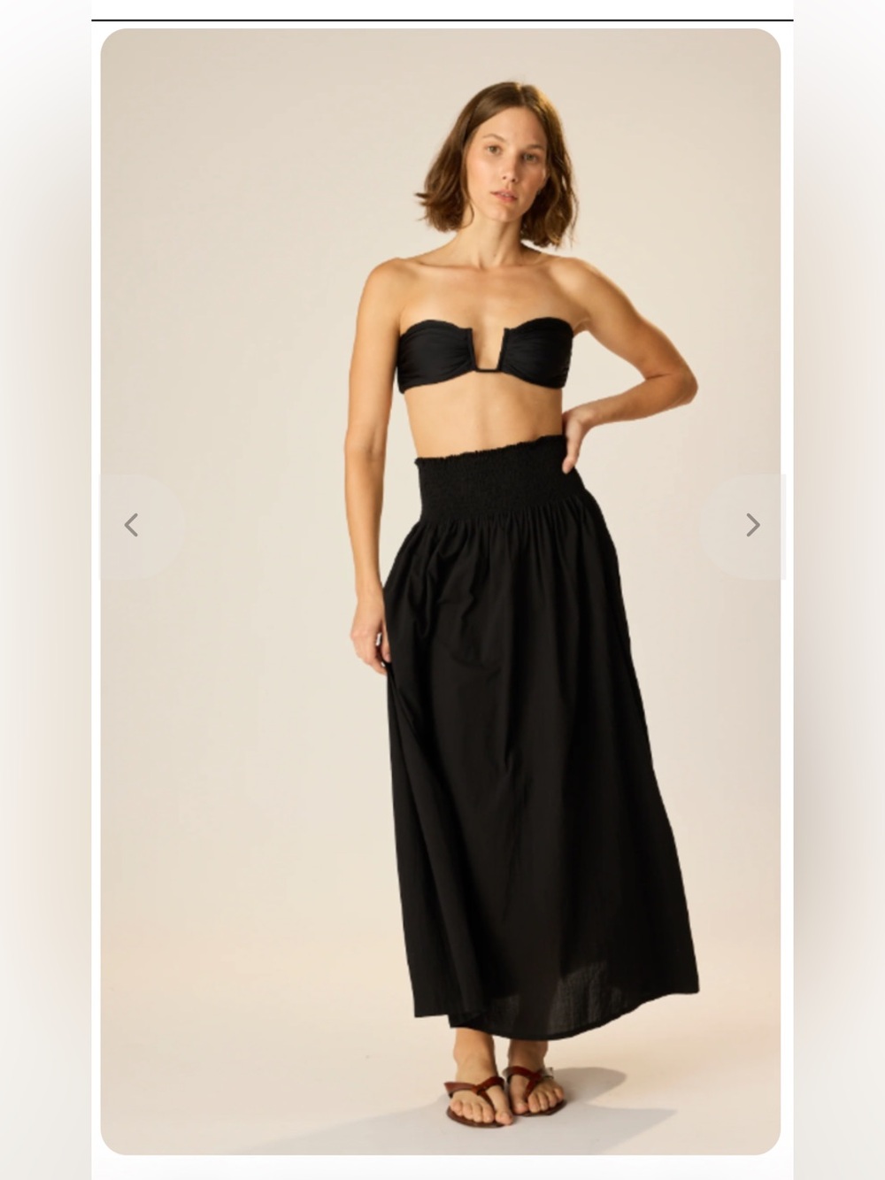 Natalie Martin Bella Skirt black cotton